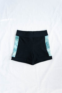 XS/SM Black & Blue Panel Shorties