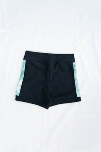 XS/SM Black & Blue Panel Shorties