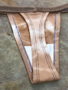 XS/SM Orangey Plant Dyed Hemp Linden Thong